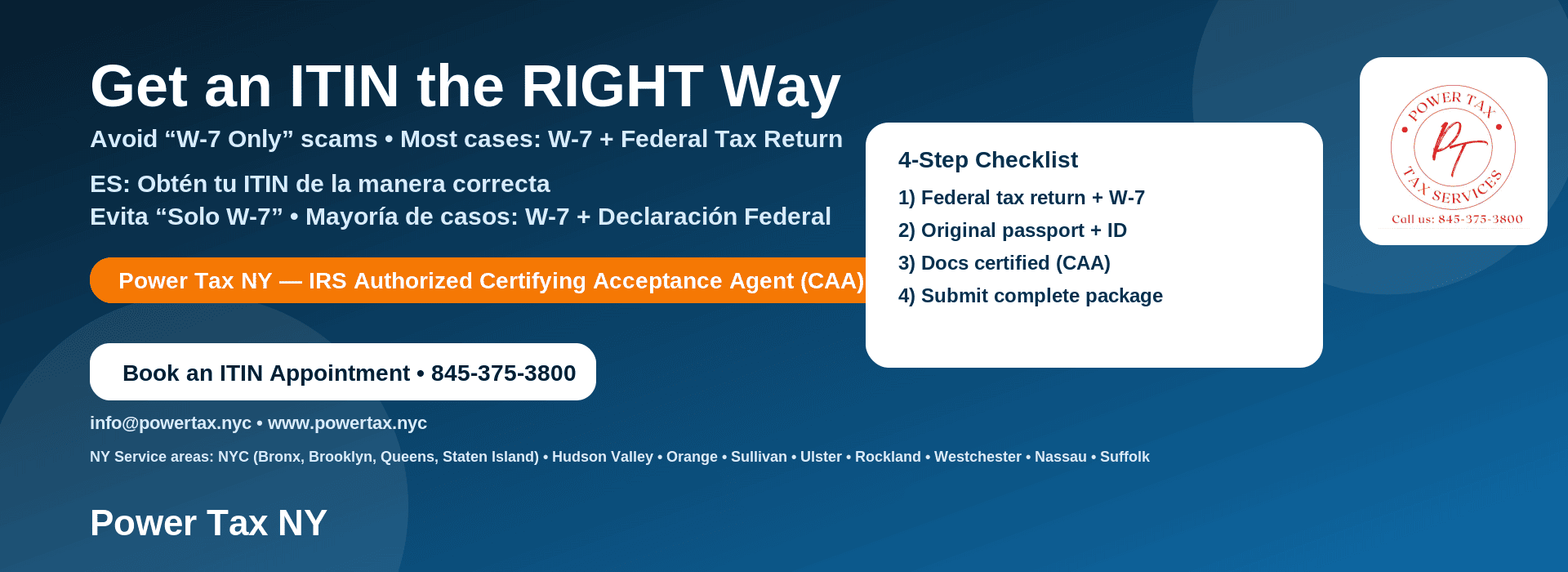ITIN Power Tax Banner
